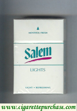 Salem Lights Menthol Fresh with red line cigarettes hard box